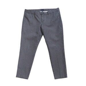 GAP Womens Size 18 Tribal Boho Print Cotton Blend Slim City Pants 26.5" Inseam